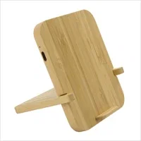 Bamboo 10W Wireless Charger with Phone Holder — view 4
