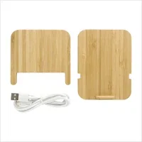 Bamboo 10W Wireless Charger with Phone Holder — view 5