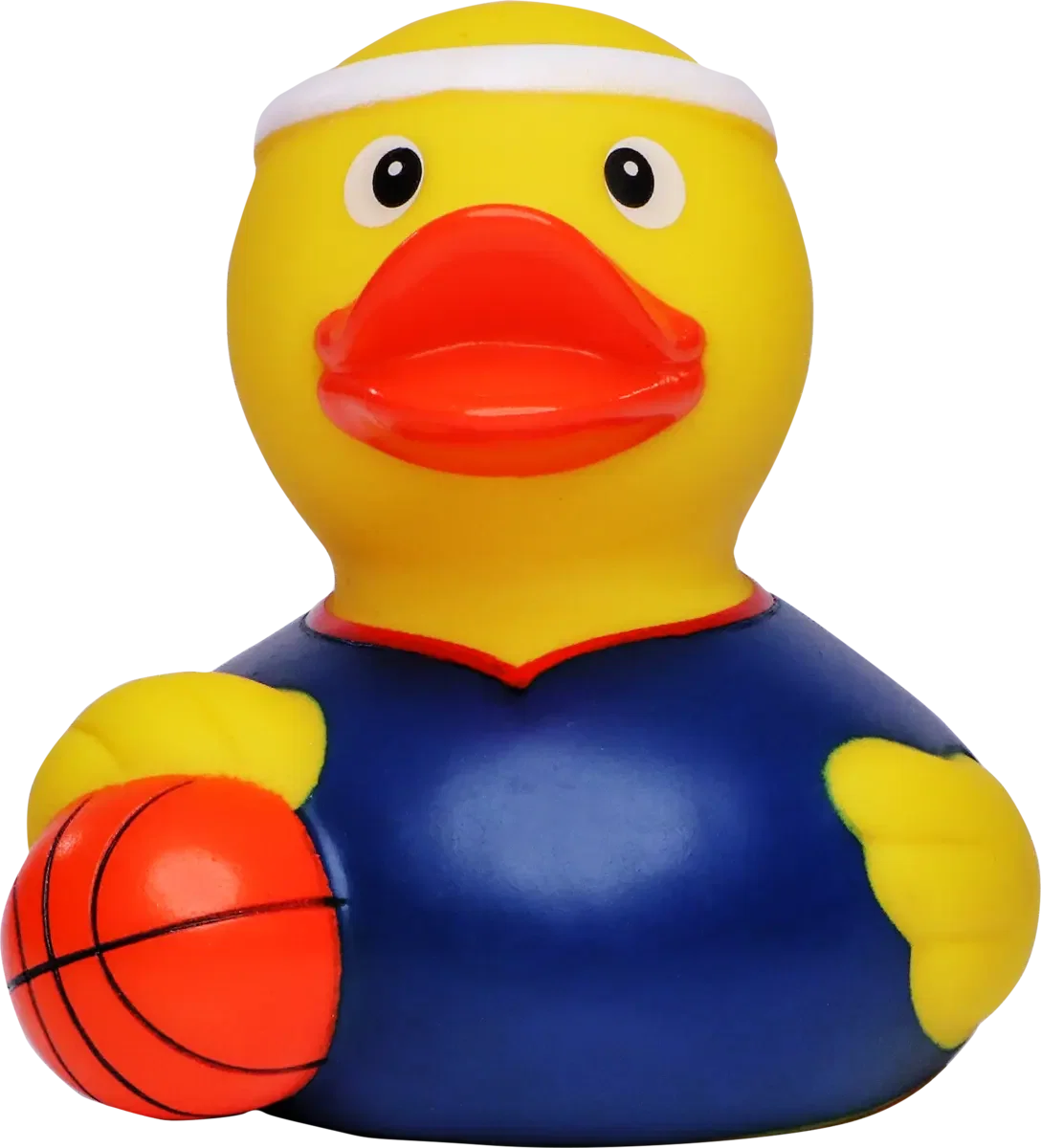 Custom Printed Basketball Rubber Duck — view 2