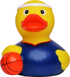 Custom Printed Basketball Rubber Duck