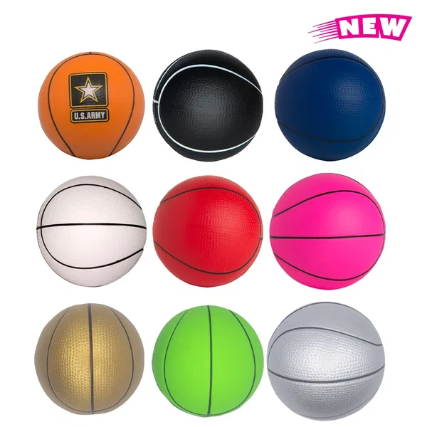 Imprinted Basketball Stress Reliever