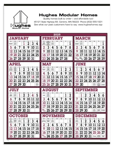 Custom Big Numbers Span-A-Year Calendar