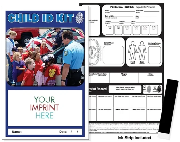 Custom Child & Adult Safety Emergency Kit - Includes Poly Bag & Ink Strip — view 2
