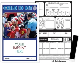 Custom Child & Adult Safety Emergency Kit - Includes Poly Bag & Ink Strip