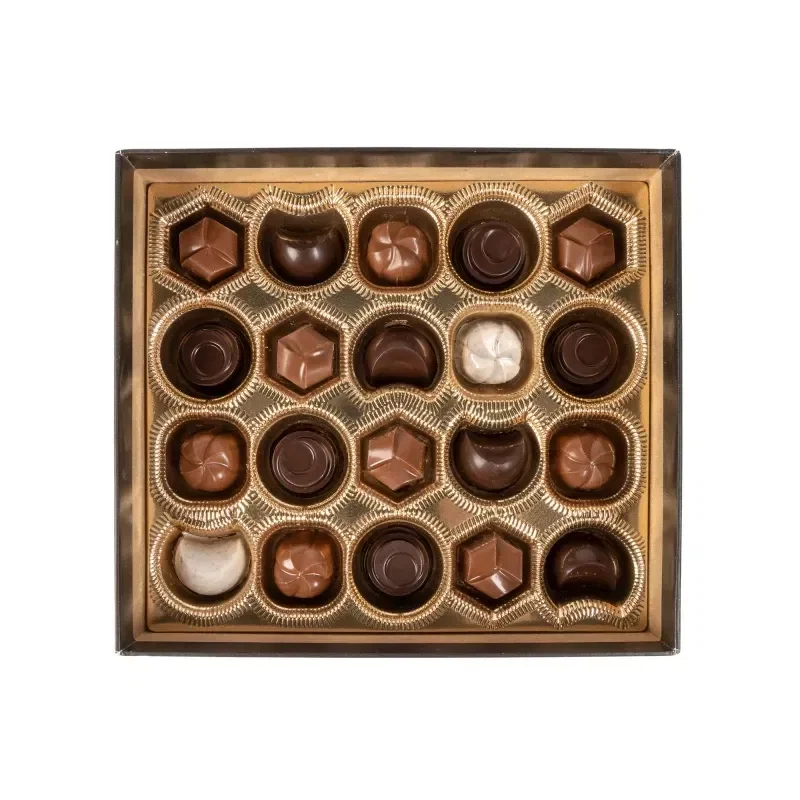 Custom Chocolate Gift Box with Gourmet Truffles and Full Color Lid — view 3