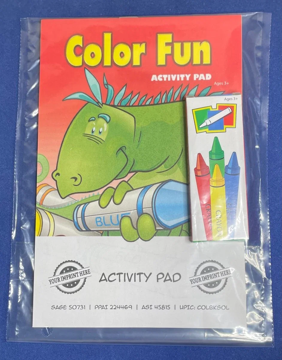 Custom Color Fun Kids Activity Pad - One Color Imprint