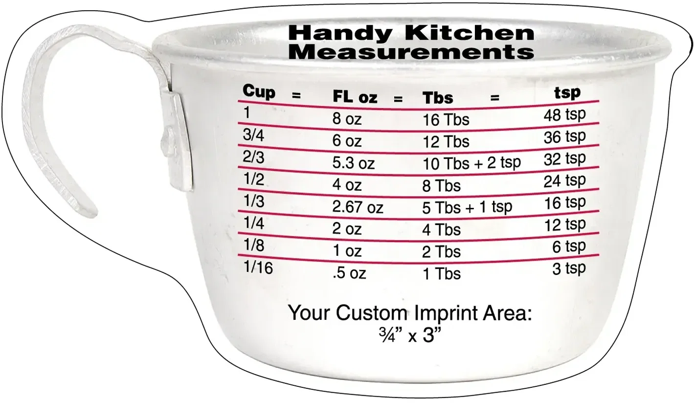 Custom Conversion Guide Kitchen Magnet - Mega-Mag™  — view 3