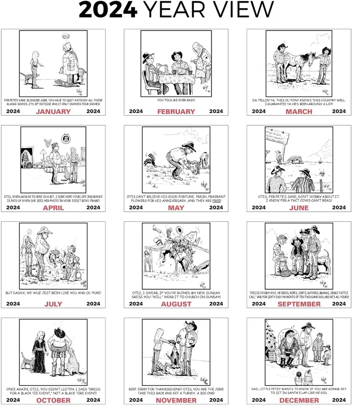 Custom Cowboy Comic Calendar (12-Month) — view 2