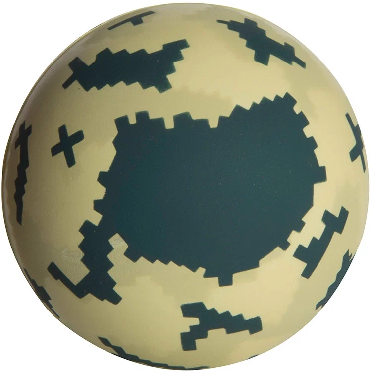 Custom Printed Digital Camo Stress Ball — view 2