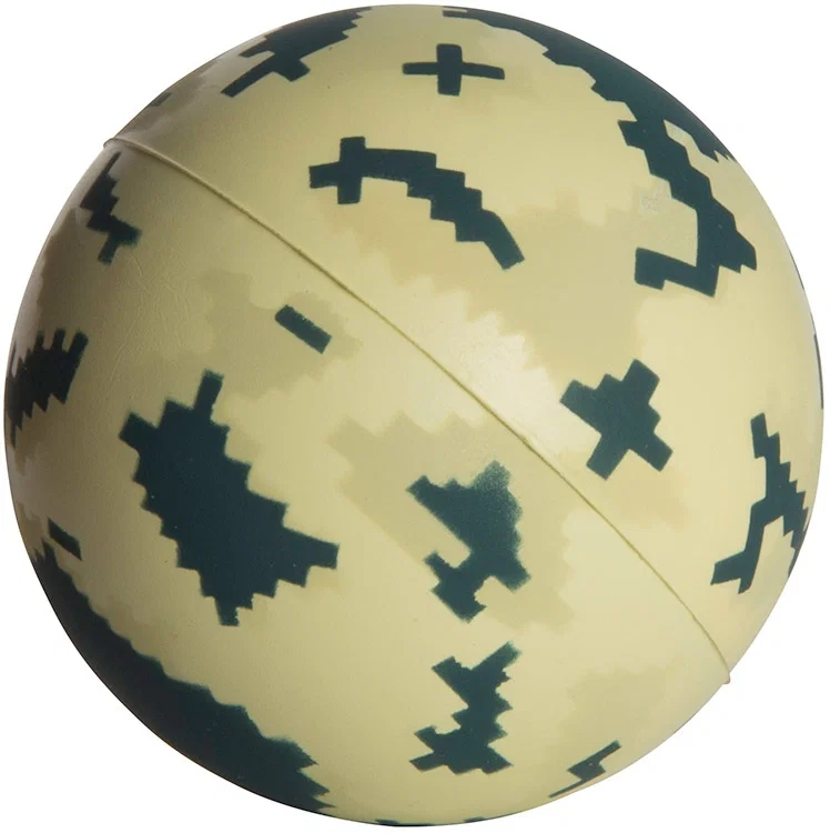 Custom Printed Digital Camo Stress Ball — view 3