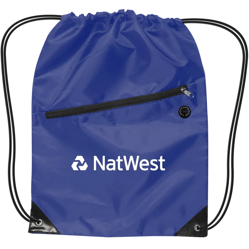 Drawstring Backpack w/Zipper