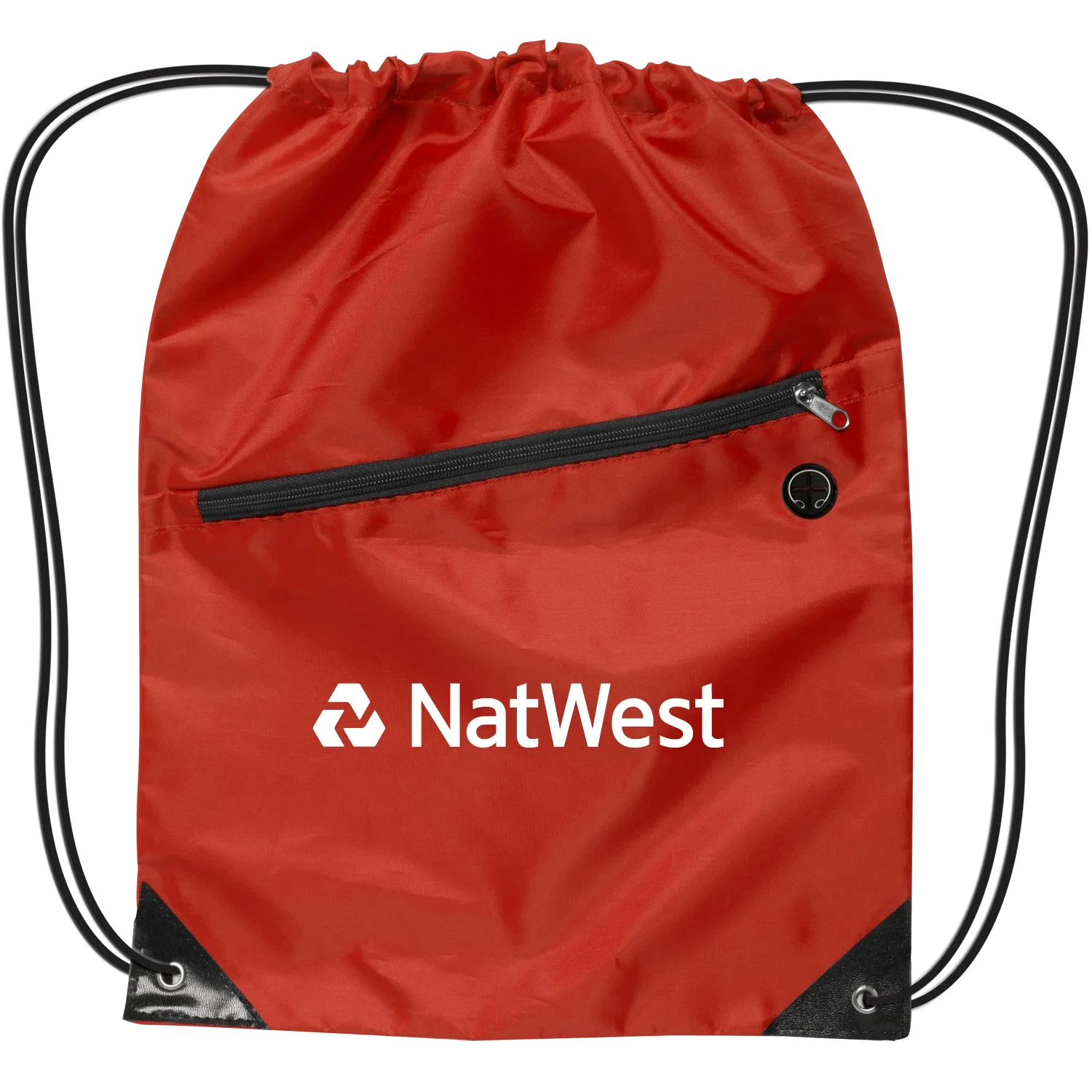Drawstring Backpack w/Zipper — view 2