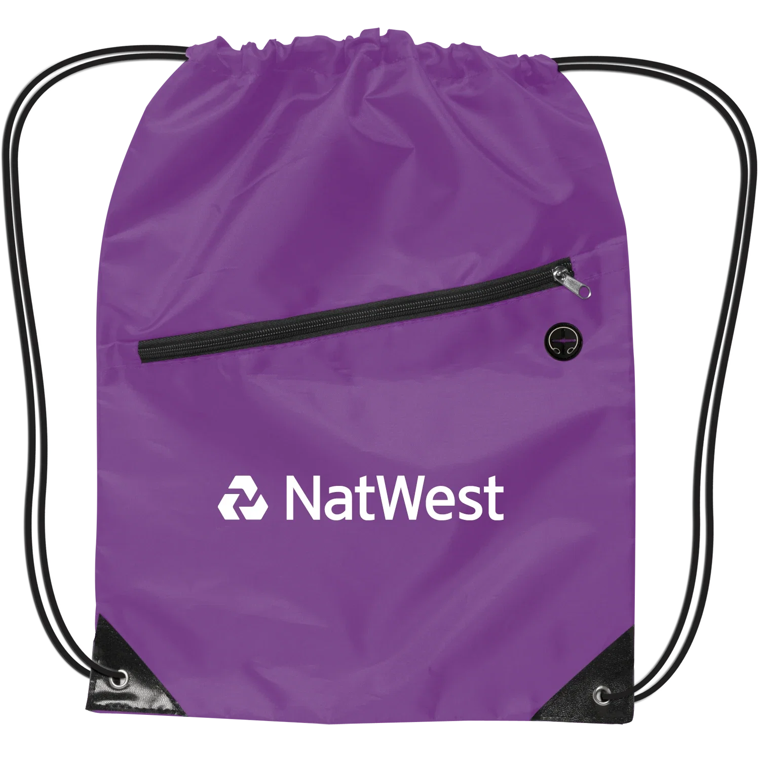 Drawstring Backpack w/Zipper — view 3