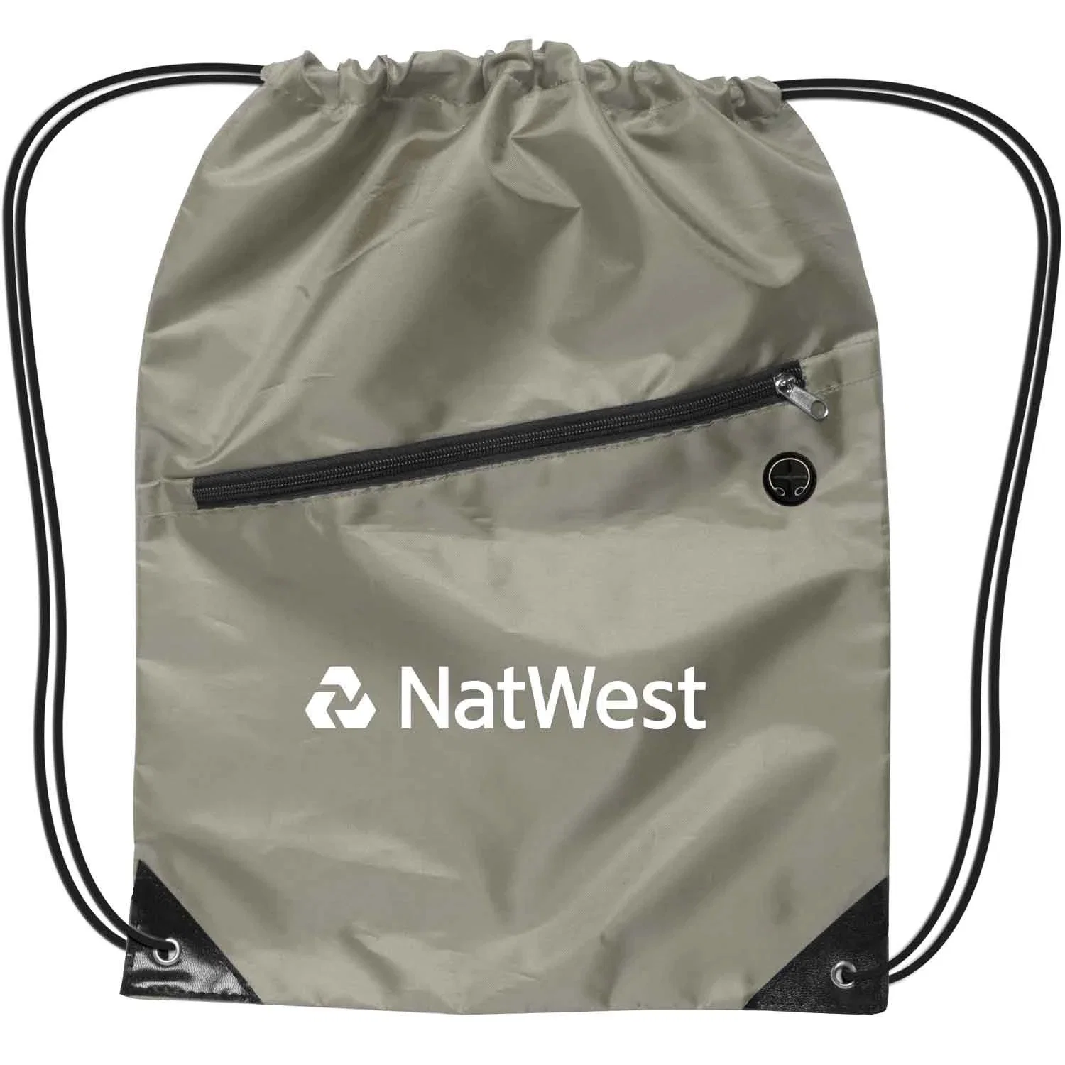 Drawstring Backpack w/Zipper — view 5