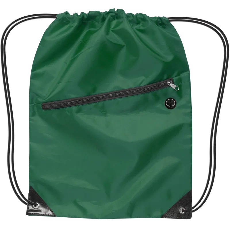 Drawstring Backpack w/Zipper — view 6