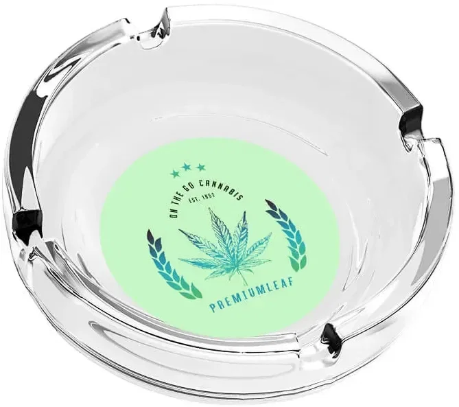 Glass Ashtray with Full Color Print — view 2