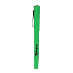 Glendale Gel Pen with Chrome Clip, Soft-Touch Finish, 5 1/2" L