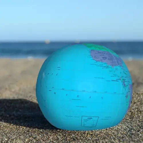 Personalized Globe Beach Ball  — view 3