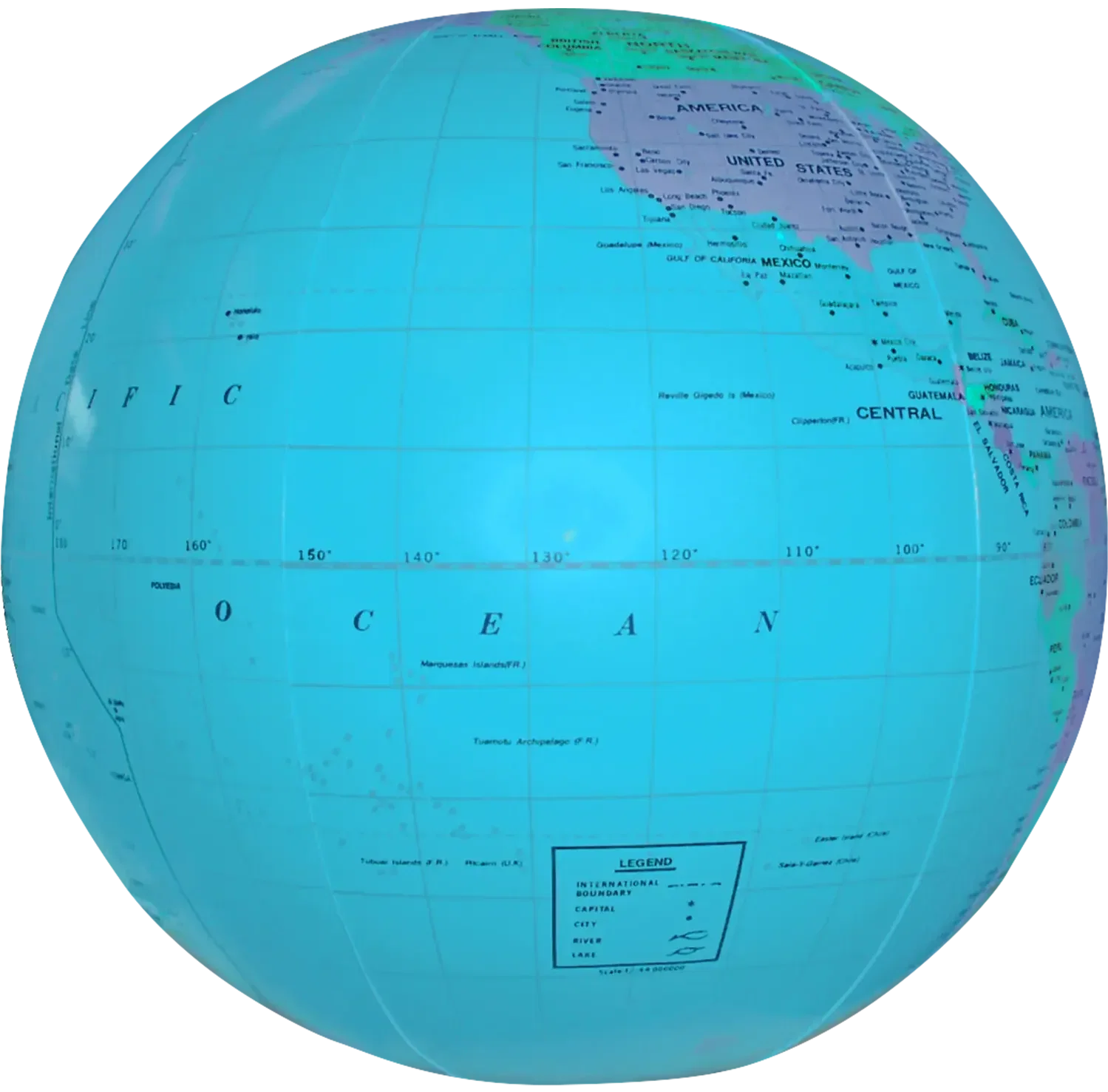 Personalized Globe Beach Ball  — view 4