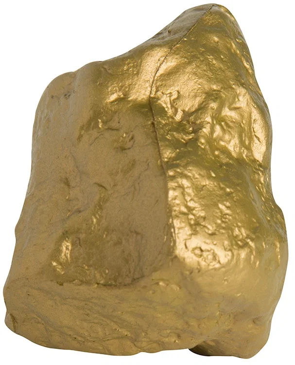 Imprinted Gold Nugget Stress Reliever — view 2