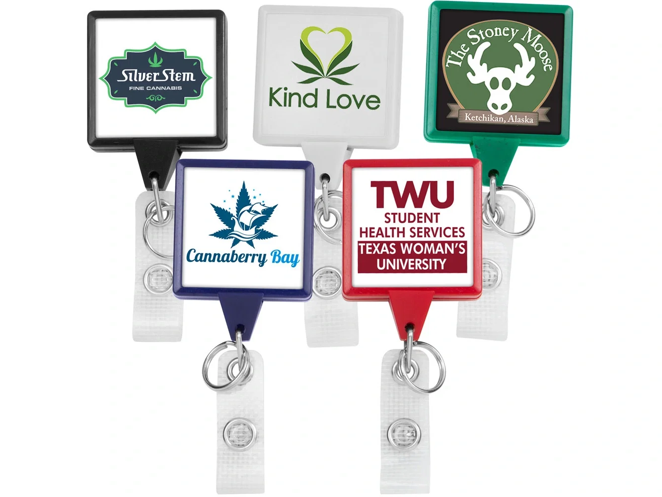 Custom Hemp Retractable ID Badge Reel (6 Shapes) — view 3