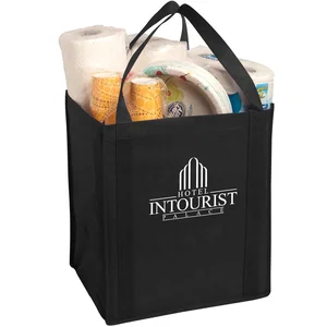 Reusable Grocery Tote Bag, Standard or Large, 22" Handles
