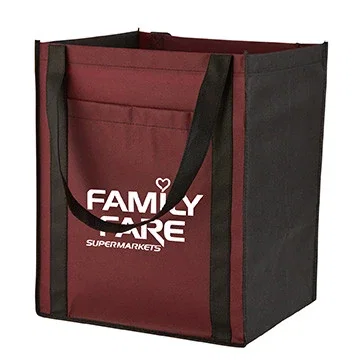 Large Non-Woven Grocery Tote w/ Pocket — view 10