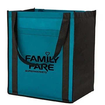 Large Non-Woven Grocery Tote w/ Pocket — view 2