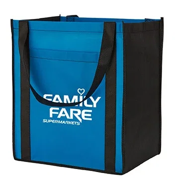 Large Non-Woven Grocery Tote w/ Pocket — view 3