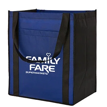 Large Non-Woven Grocery Tote w/ Pocket — view 4