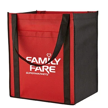Large Non-Woven Grocery Tote w/ Pocket — view 5