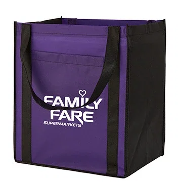 Large Non-Woven Grocery Tote w/ Pocket — view 6
