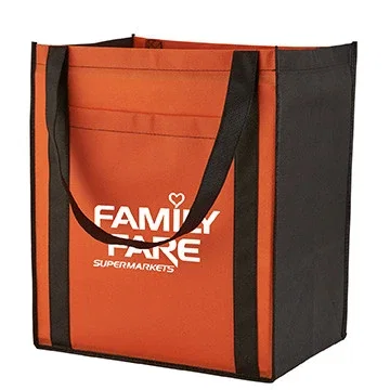 Large Non-Woven Grocery Tote w/ Pocket — view 7