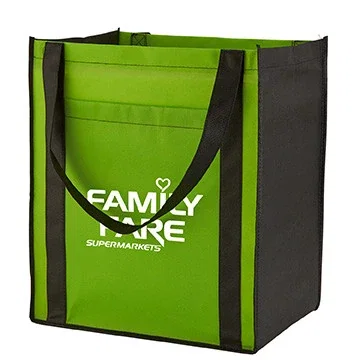 Large Non-Woven Grocery Tote w/ Pocket — view 8