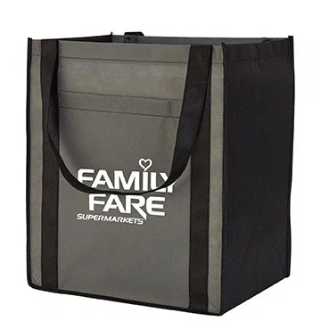 Large Non-Woven Grocery Tote w/ Pocket — view 9