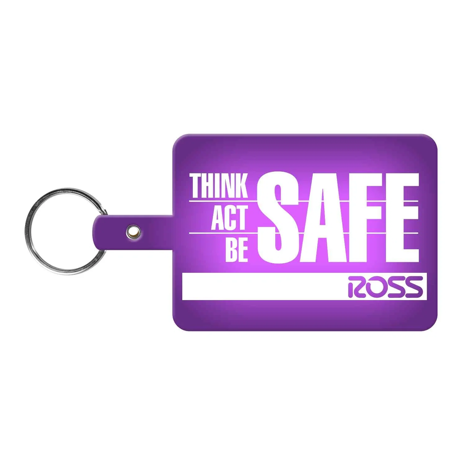 Large Rectangle Flexible Key Tag — view 3