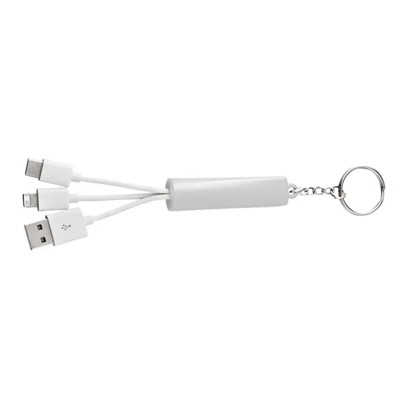 Custom Light Up Logo 3-in-1 Charging Cable with Keychain — view 5