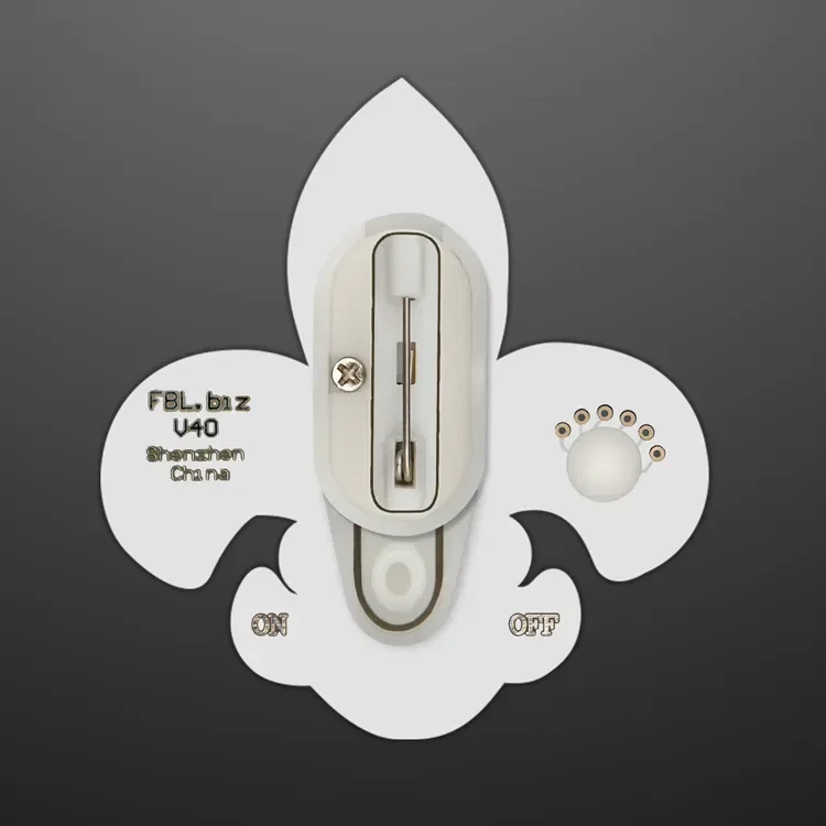 Mardi Gras Fleur De Lis Blinking LED Pin — view 4