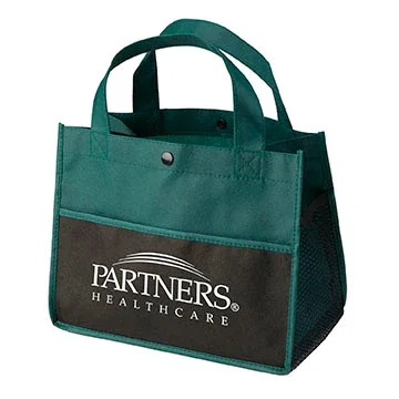 Mini Snap Non-Woven Lunch Tote — view 2