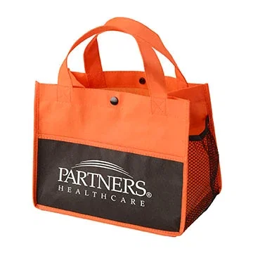 Mini Snap Non-Woven Lunch Tote — view 3