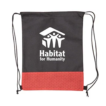 Pathway Non-Woven Drawstring Backpack — view 2