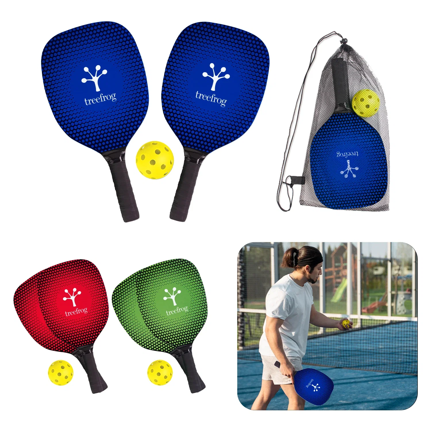 Custom Pickleball Set in use