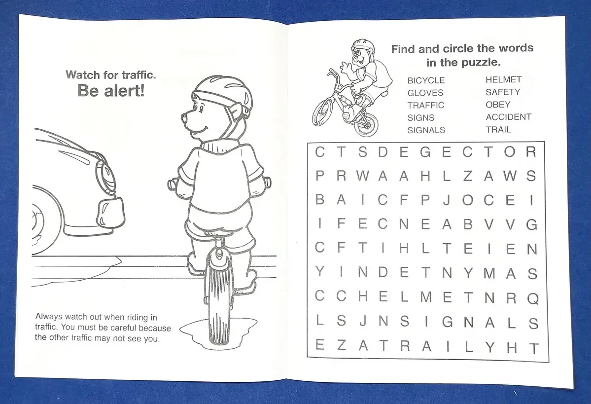 Practice Bike Safety Coloring Book — view 2