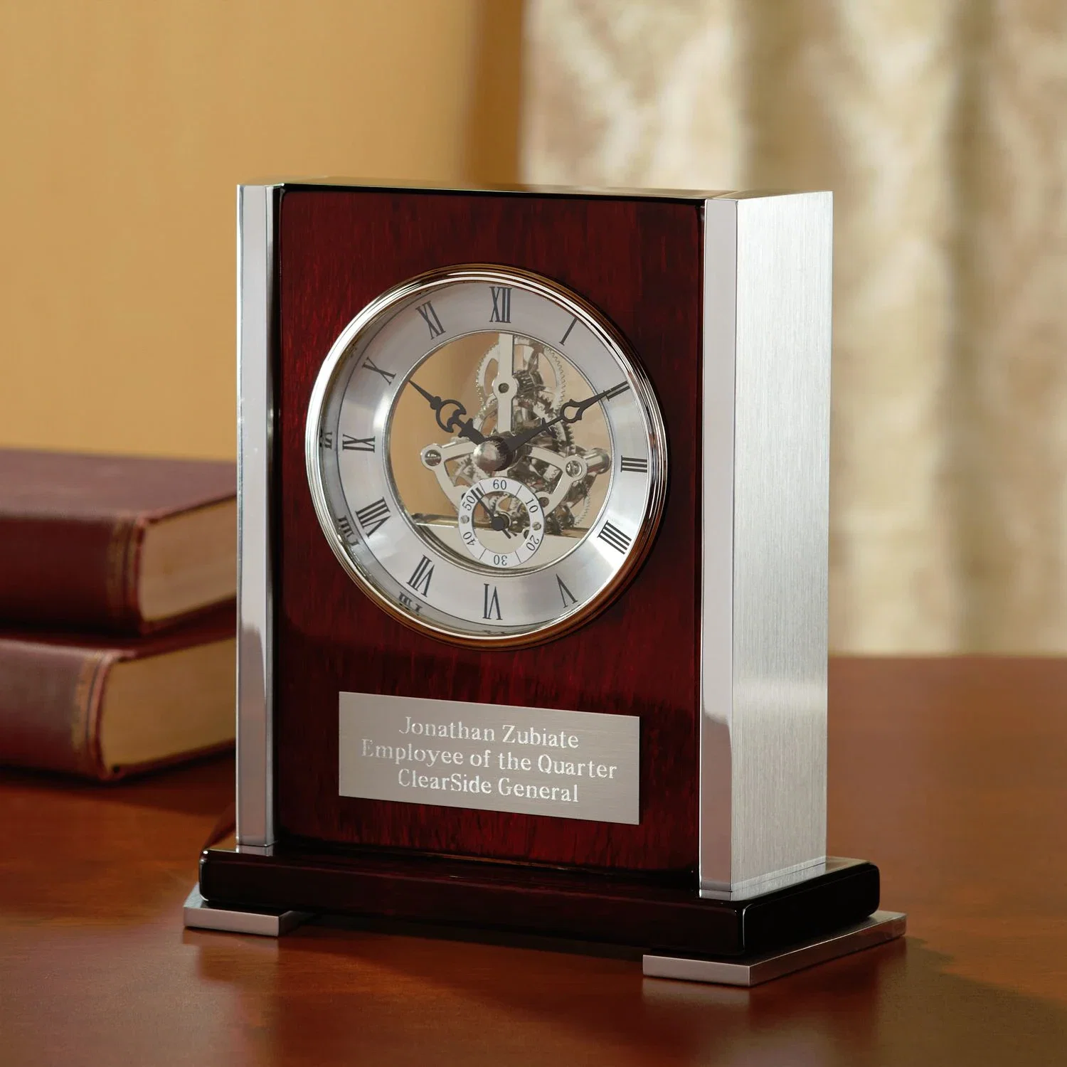 Custom Printed Cronus Clock — Rosewood — view 2