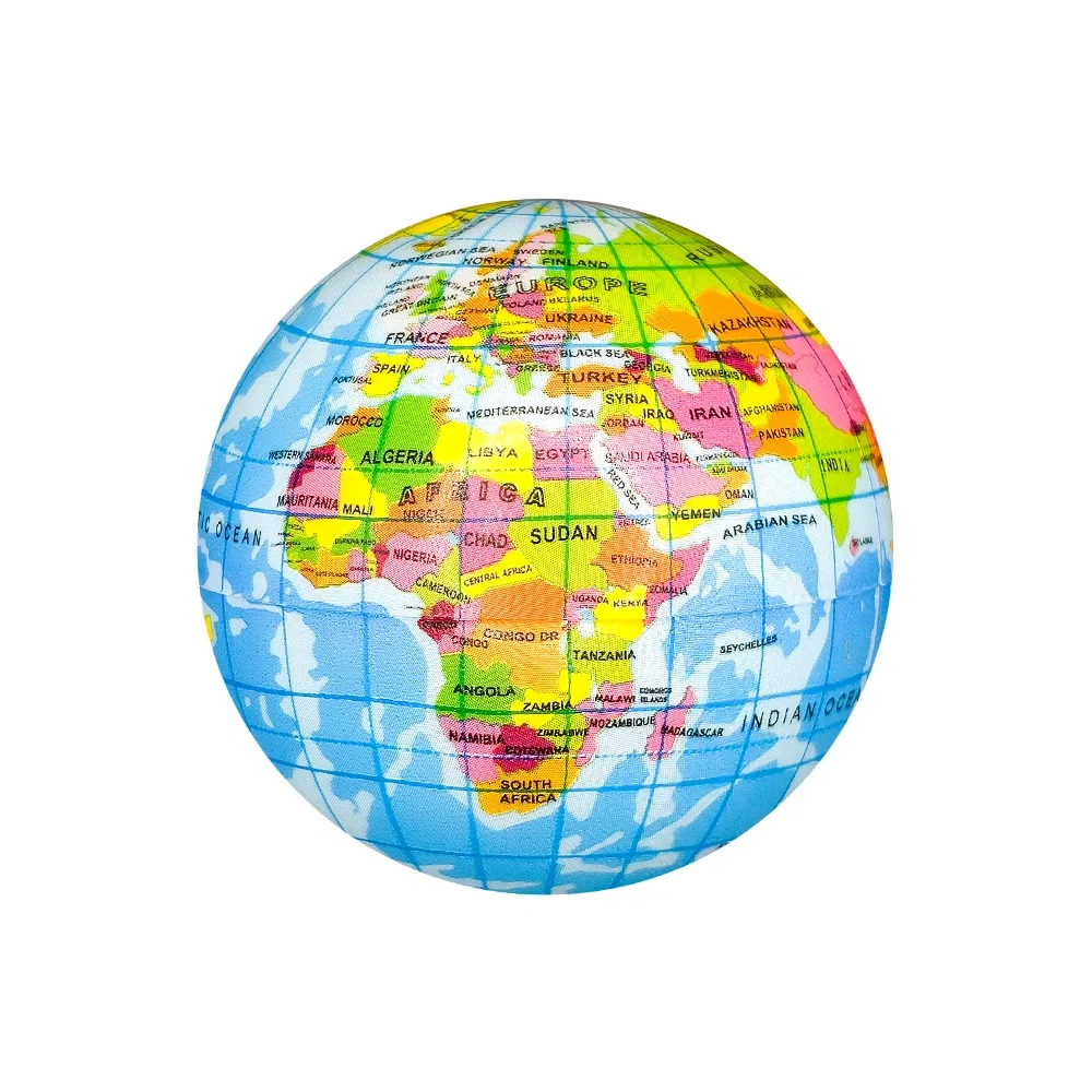 Custom Printed Printed Globe PU Ball 3” — view 4