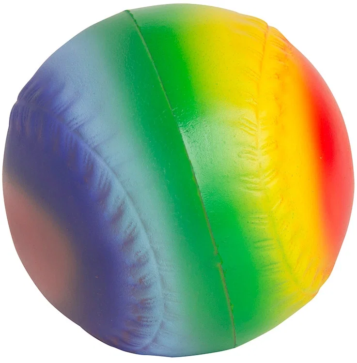 Rainbow Baseball Stress Reliever — view 2