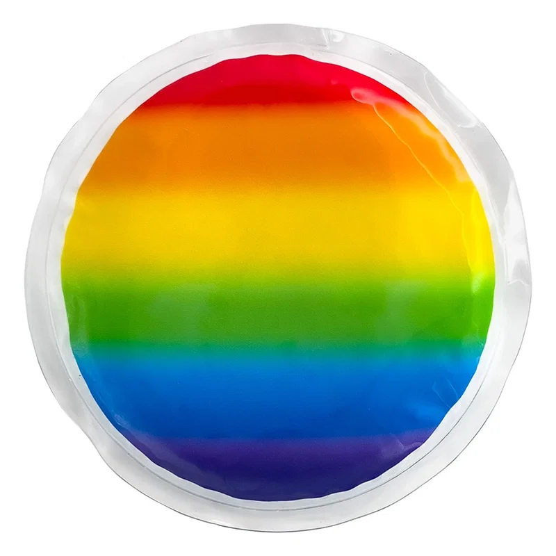 Rainbow Gel Beads Hot/Cold Pack Circle — view 2