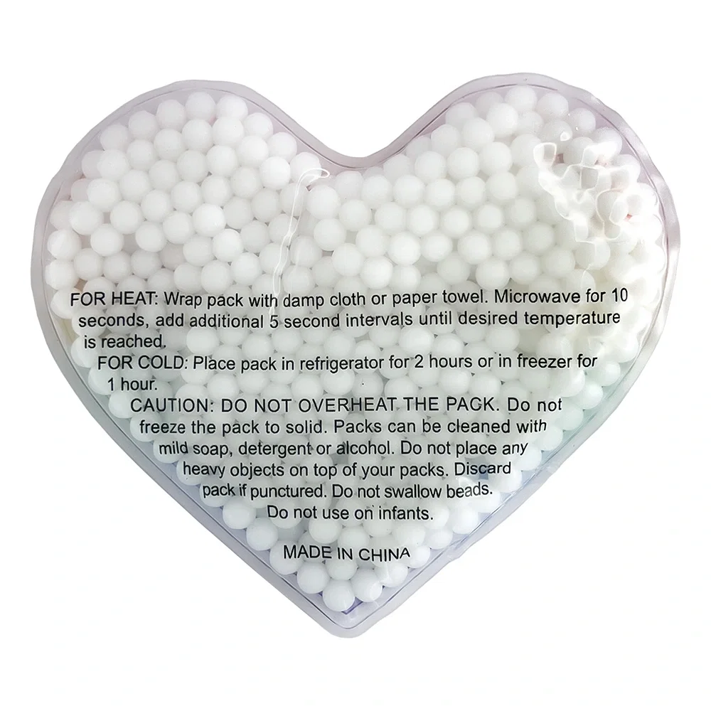 Rainbow Gel Beads Hot/Cold Pack Heart — view 3