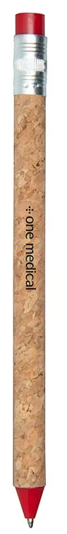Logo Recycled Cork Pencil Pen — view 3