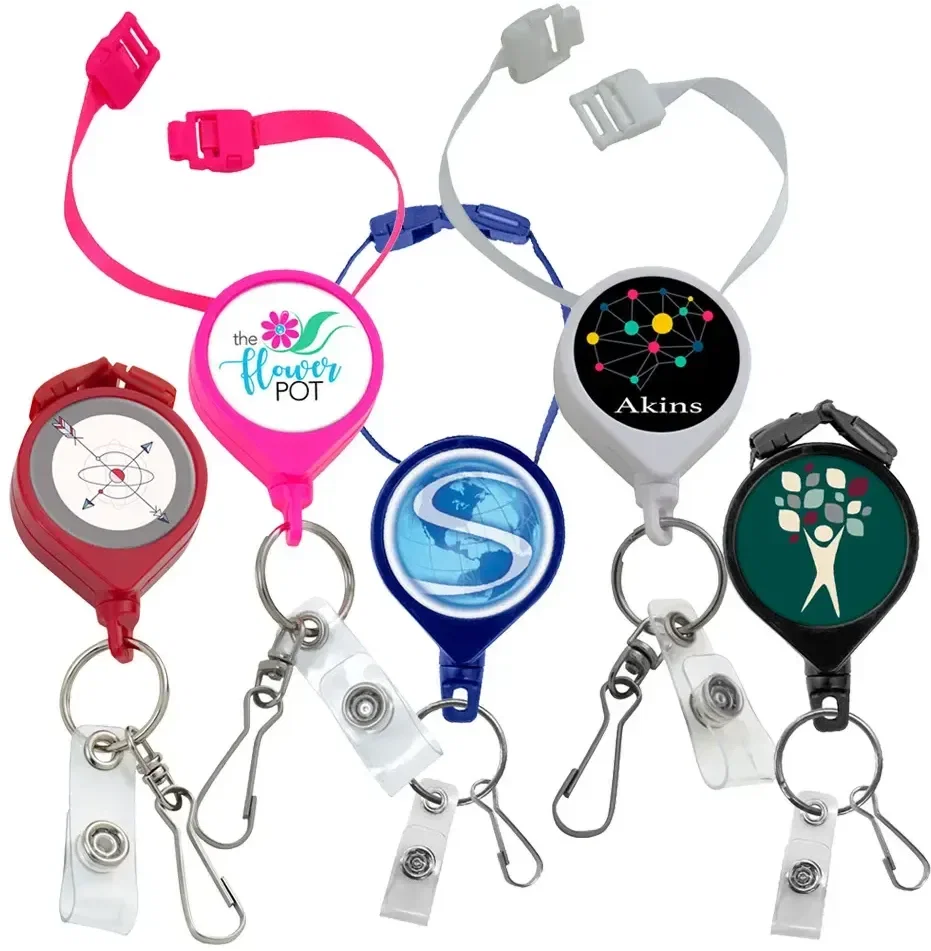 Custom Retractable Lanyard with Badge Reel & Dual Attachment — view 2